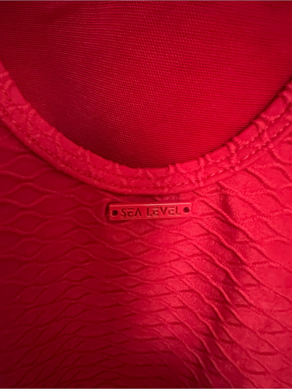 Sea Level Swim Australia Honeycomb Triangle One Piece Swimsuit Red SizeUS 8/AU12 - Picture 6 of 8